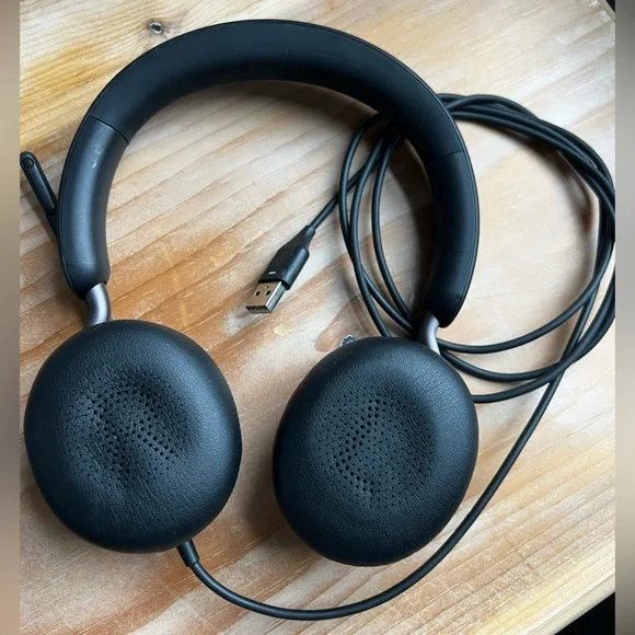 Jabra Evolve2 40 MS Wired Headphones, USB-A, Stereo, Black
